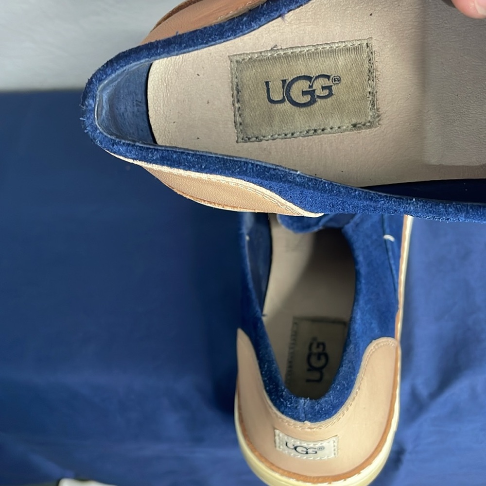 UGG Adley Perf Blue Suede Slip-on Shoe, size 9 - Picture 6 of 9